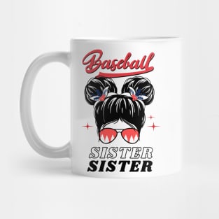 ฺBaseball sister funny baseball life messy bun Mug